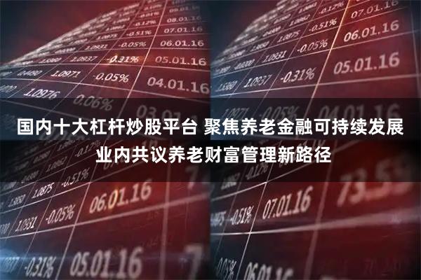 国内十大杠杆炒股平台 聚焦养老金融可持续发展 业内共议养老财富管理新路径